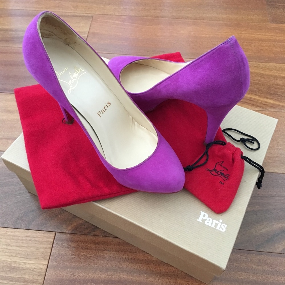 Authentic Christian Louboutin 35.5 Suede Declic
